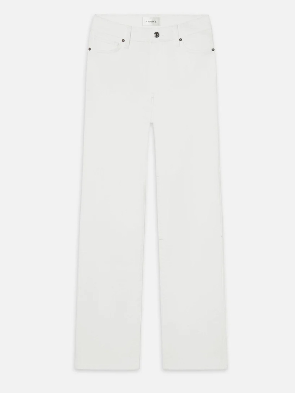 Frame Denim White Le Sleek Straight-Leg Jeans 32